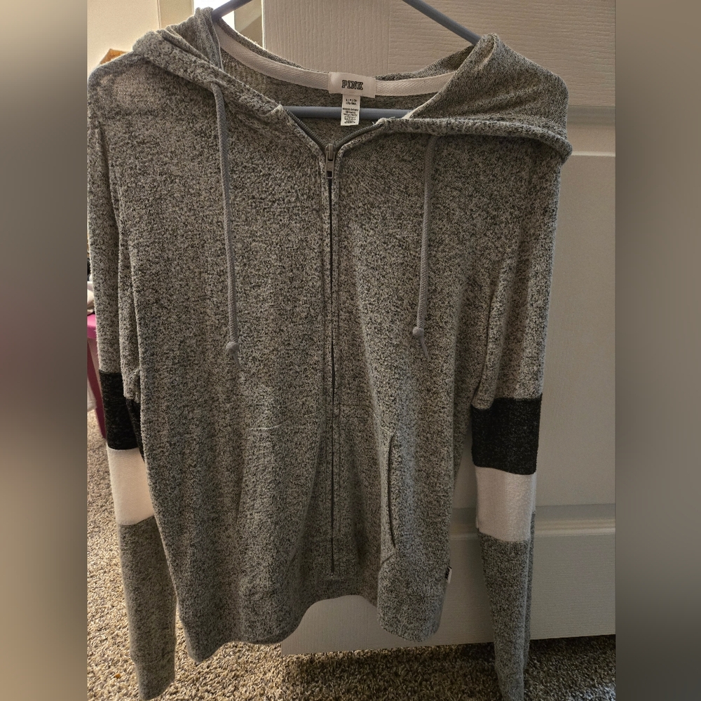 Women's Size Small Lightweight Super Soft VS PINK Zip-Up Hoodie